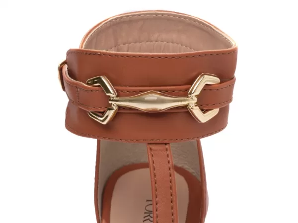 Sandalia Tornozeleira Caramelo Ref 30126b