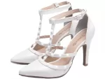 Sapato Scarpin Verniz Off White Ref 65054c