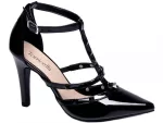 Sapato Scarpin Verniz Preto Ref 65054a