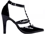 Sapato Scarpin Verniz Preto Ref 65054a