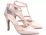 Sapato Scarpin Verniz Rose Ref 65054b