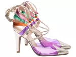 Sapato Scarpin Vinil Metalizado Color Ref 67030a