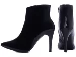 Bota Cano Medio Bico Fino Verniz Preto Ref 50b-a