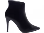 Bota Cano Medio Bico Fino Verniz Preto Ref 50b-a