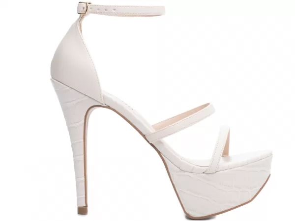 Sandalia Meia Pata Napa Croco Off White Ref 1204b