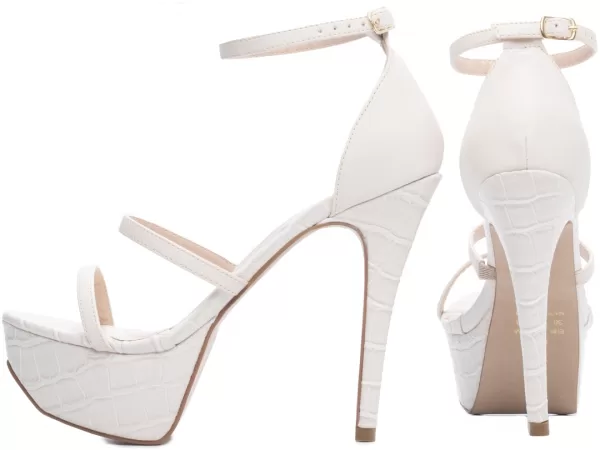 Sandalia Meia Pata Napa Croco Off White Ref 1204b