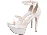 Sandalia Meia Pata Napa Croco Off White Ref 1204b