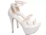 Sandalia Meia Pata Napa Croco Off White Ref 1204b