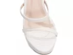 Sandalia Meia Pata Napa Croco Off White Ref 1204b